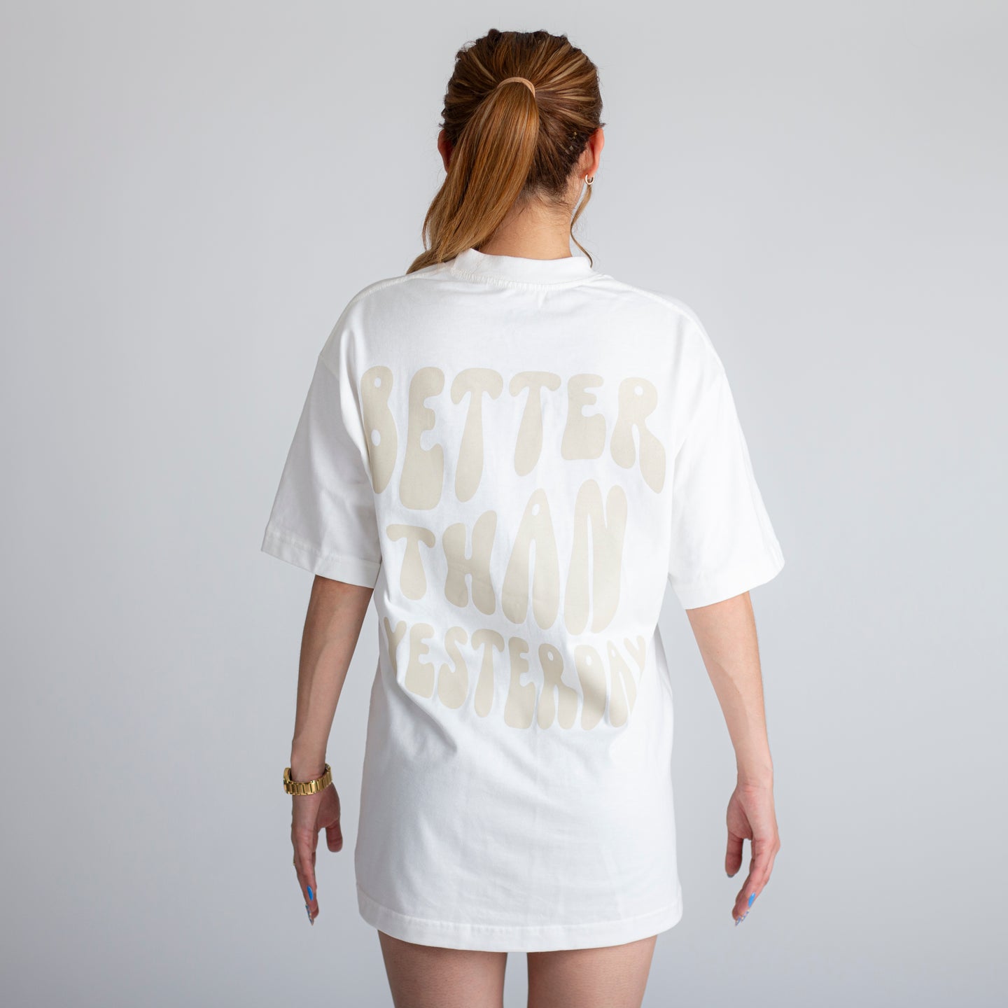 Playera Oversize Hueso